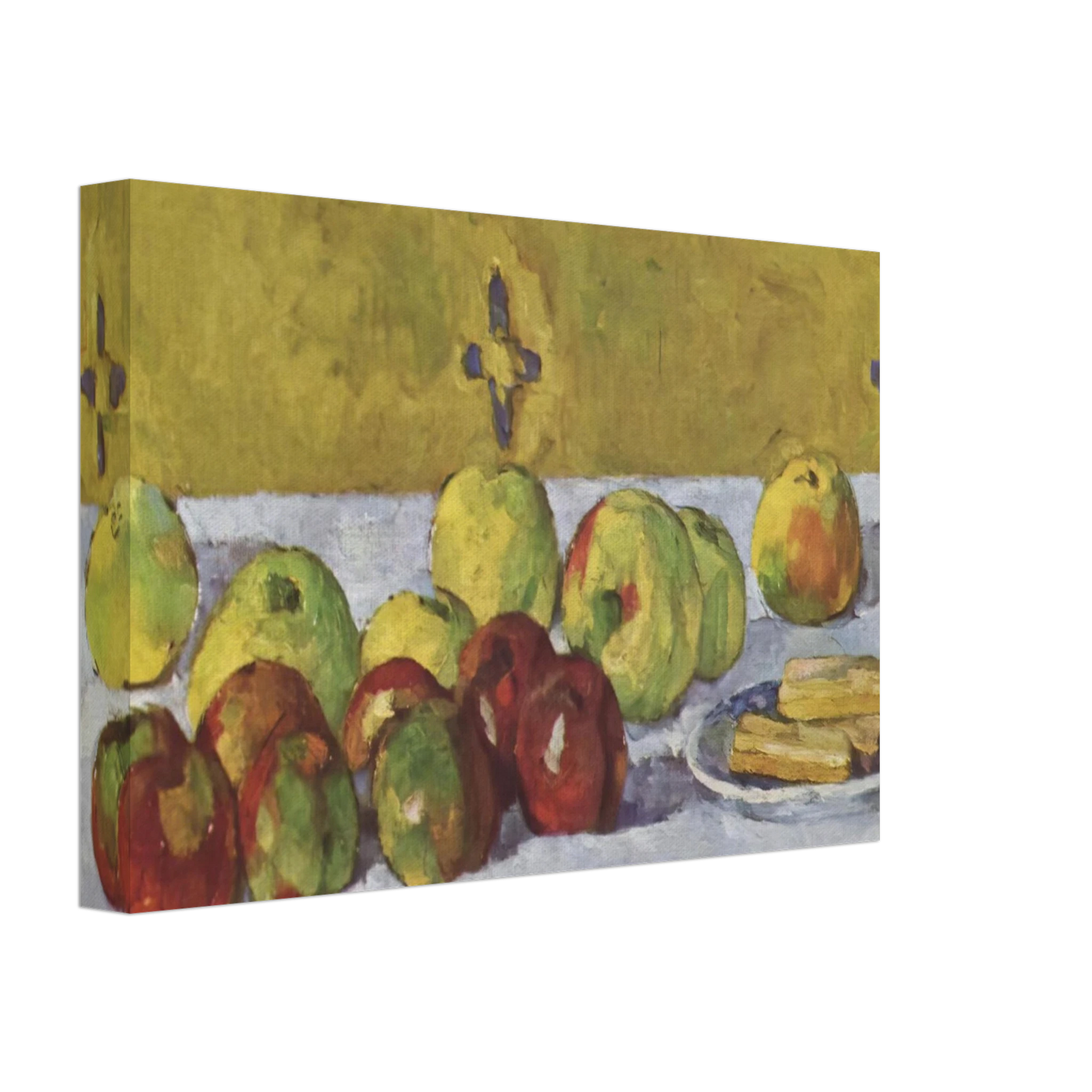 Paul Cezanne - Still life with apples and biscuits Canvas - 40x60 cm / 16x24 inches-canvas
