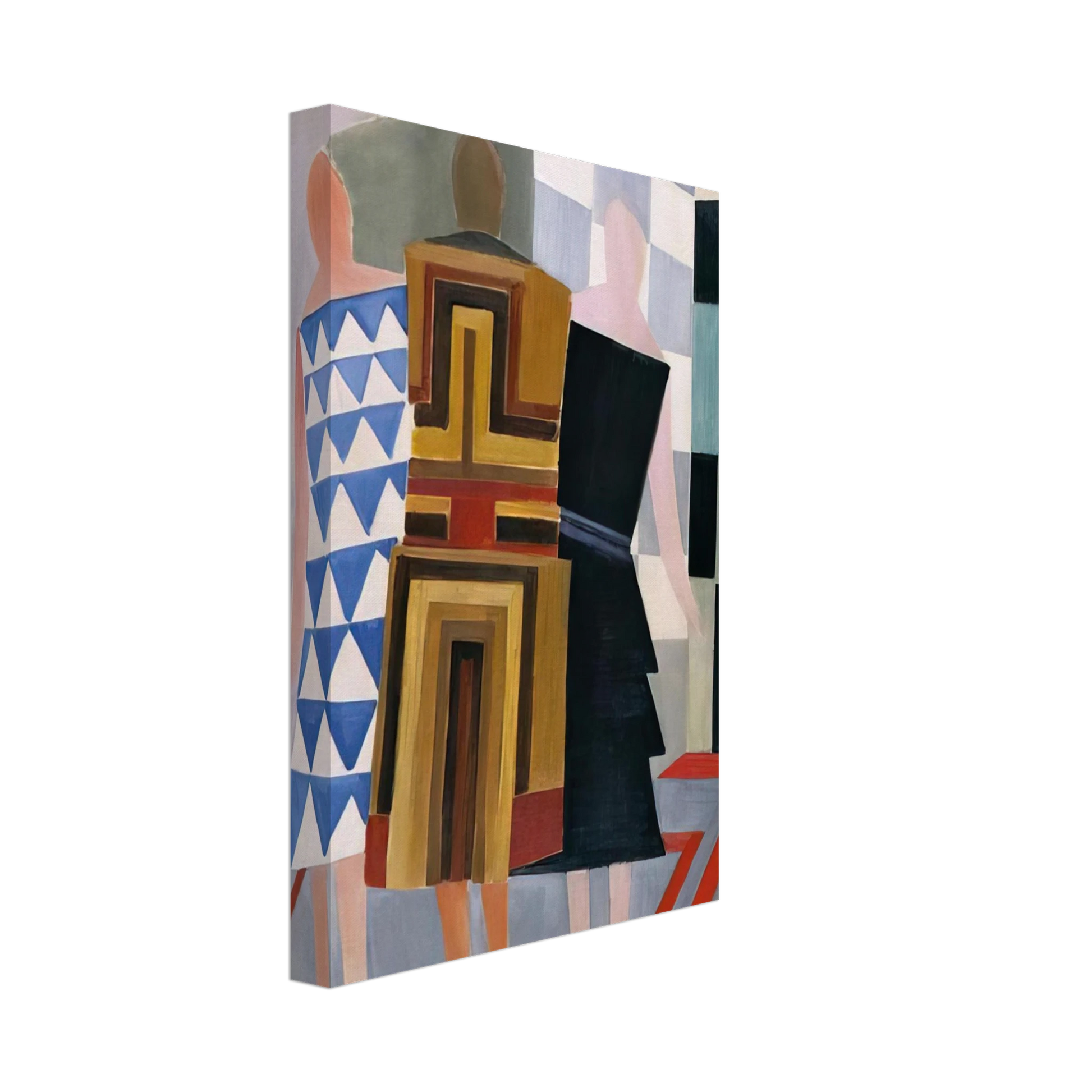 Sonia Delaunay - SIMULTANEOUS DRESSES THREE WOMEN FORMS COLOURS 1925 Canvas - 40x60 cm / 16x24 inches-canvas