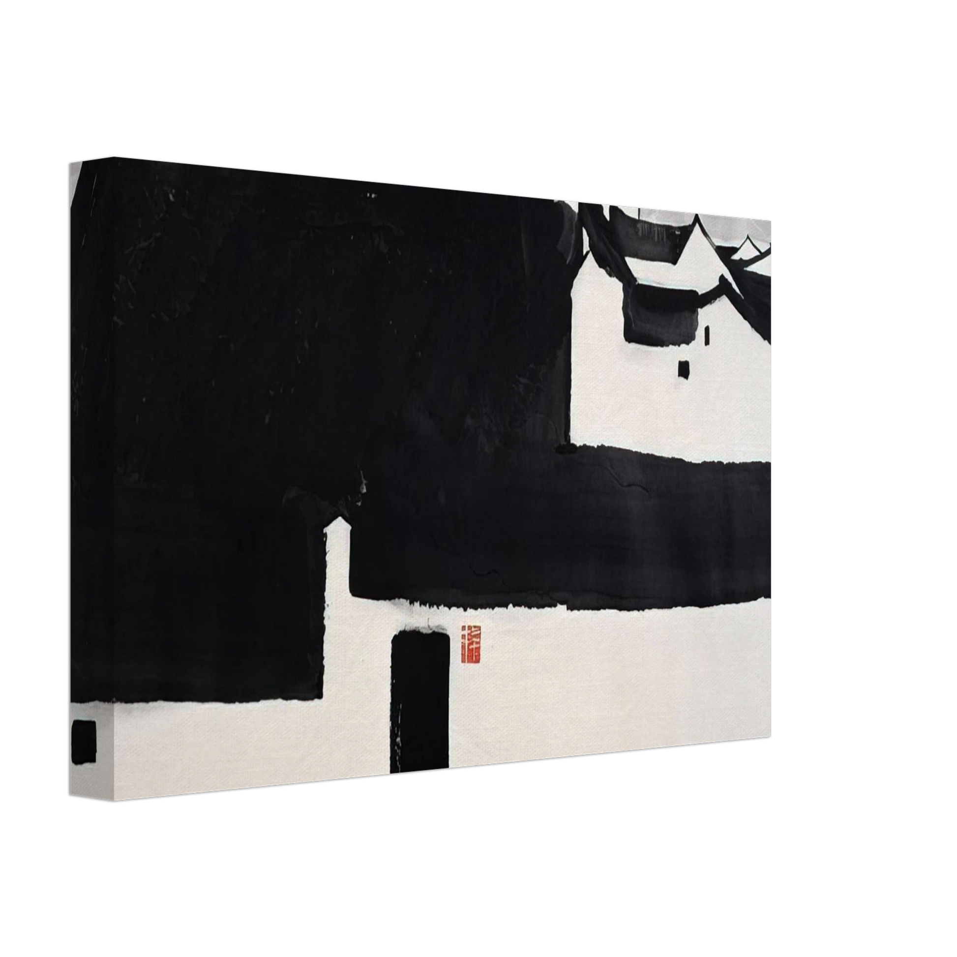 Wu Guanzhong - A Big Manor - 2001 Canvas - 70x100 cm / 28x40 inches-canvas