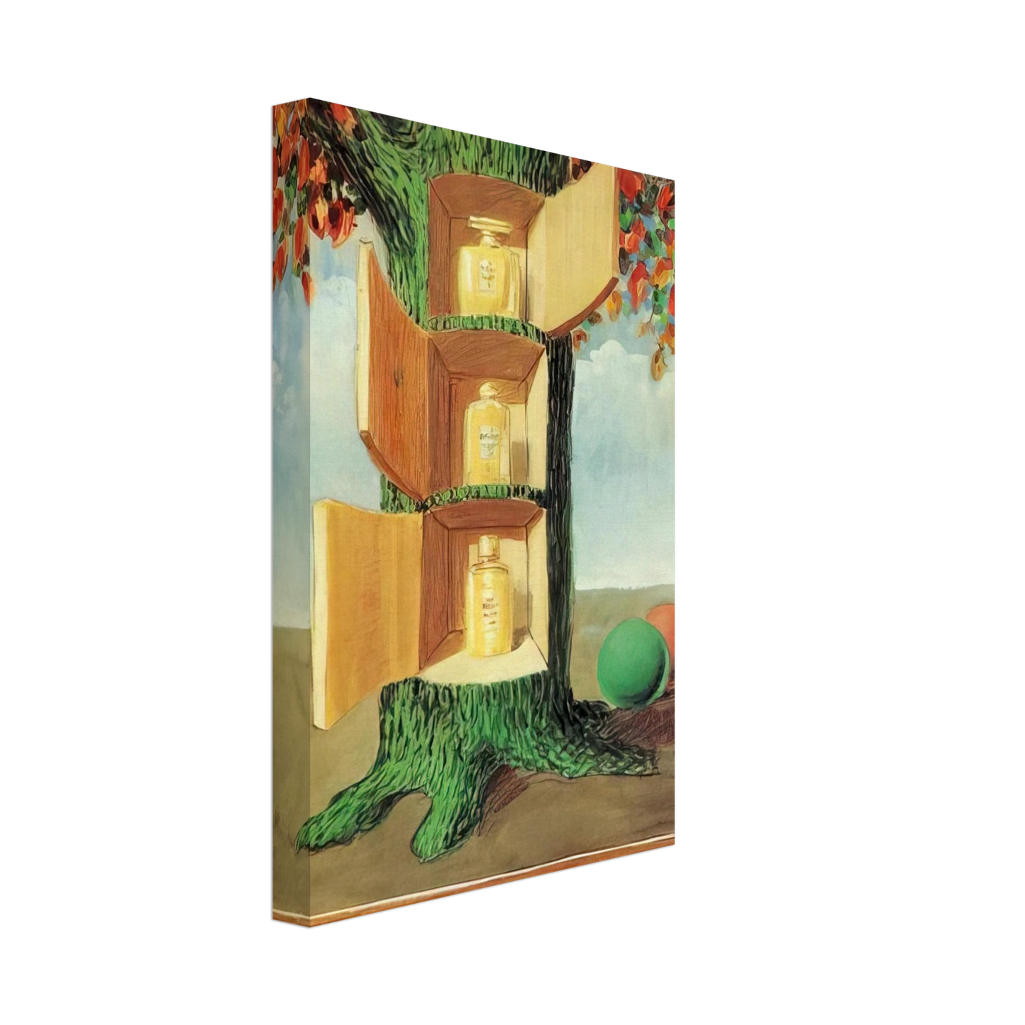 Rene Magritte - POSTER EXCITING PERFUMES BY MEM 1946 Canvas - 70x100 cm / 28x40 inches-canvas