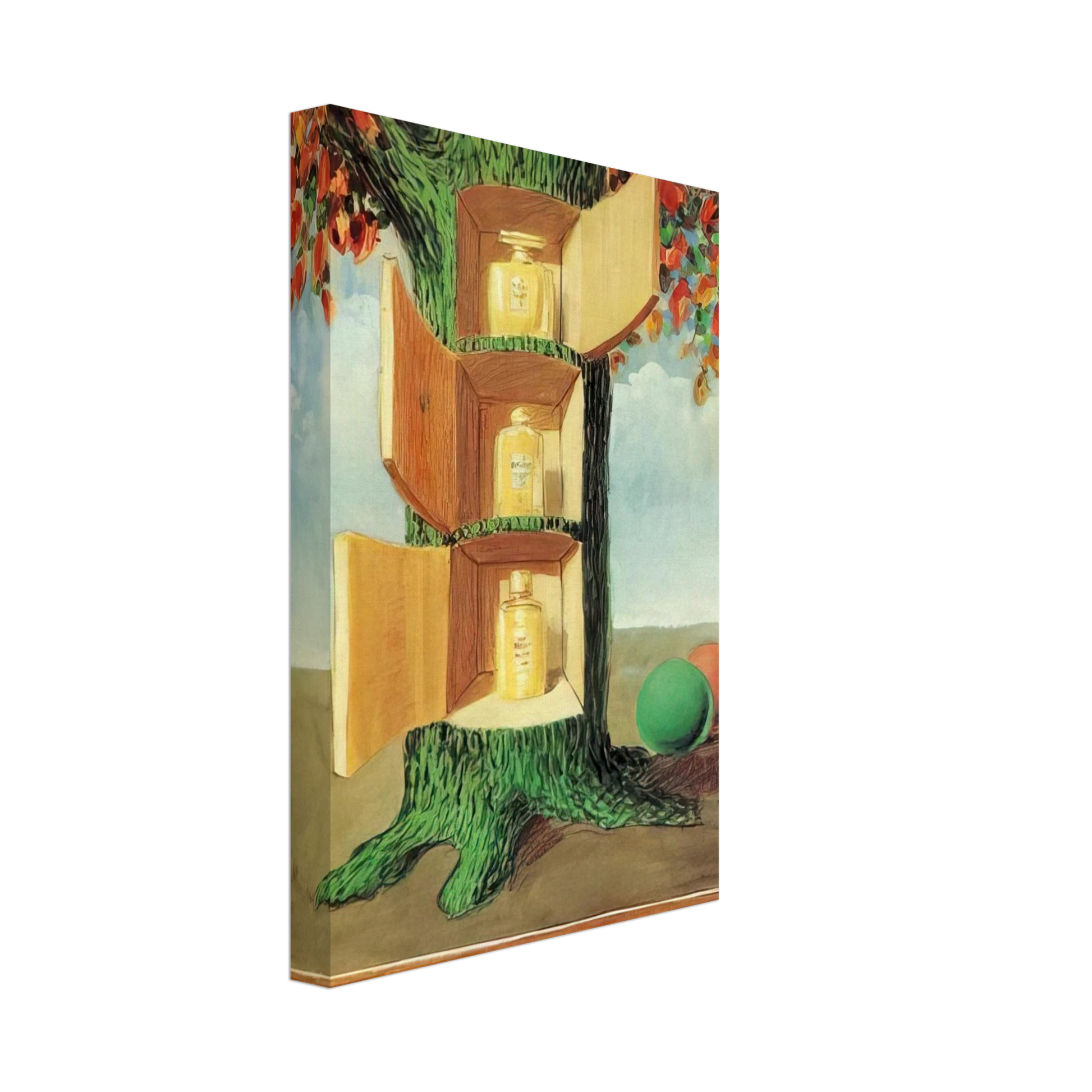 Rene Magritte - POSTER EXCITING PERFUMES BY MEM 1946 Canvas - 70x100 cm / 28x40 inches-canvas