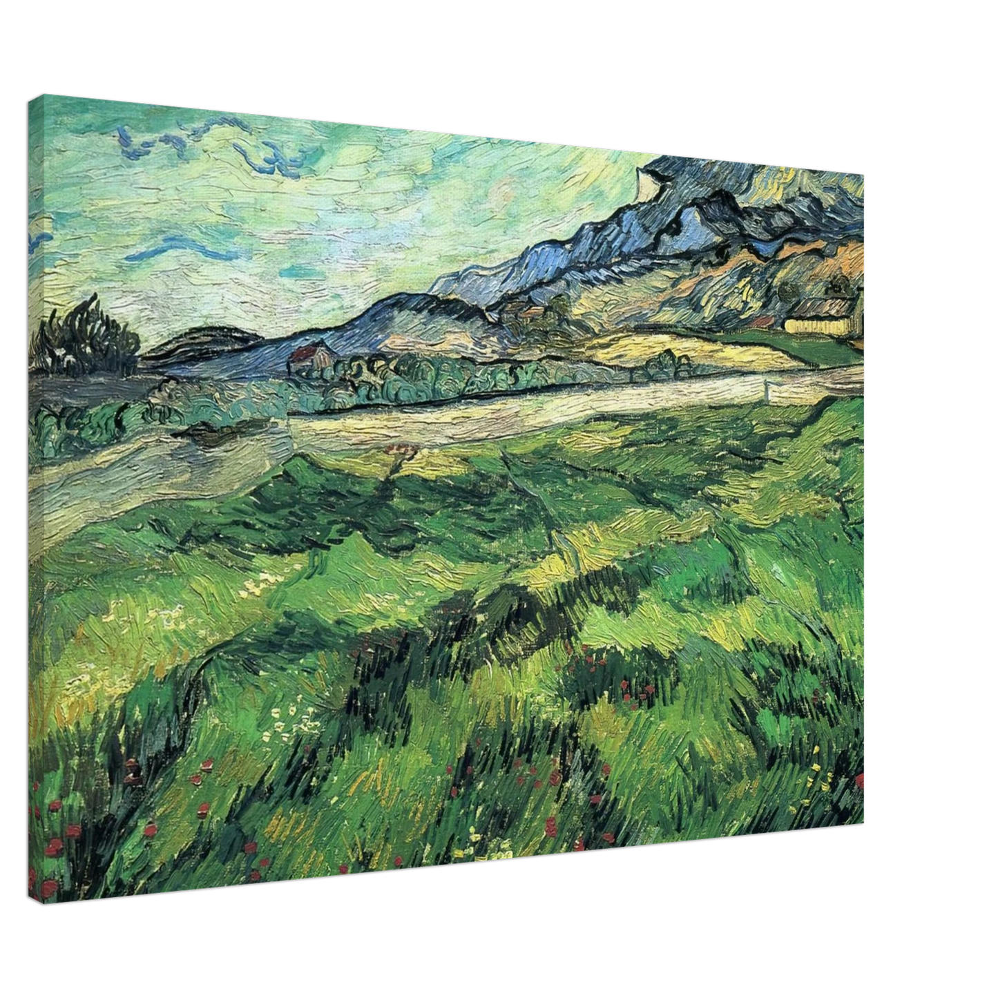 Vincent van Gogh - The Green Wheatfield behind the Asylum Canvas - Default Title-canvas