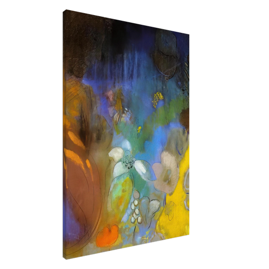 Odilon Redon - WOMAN IN PROFILE WITH FLOWERS Canvas - 20x30 cm / 8x12 inches-canvas