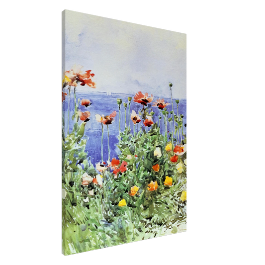 Childe Hassam - Poppies, Isles of Shoals 02 Canvas - 20x30 cm / 8x12 inches-canvas