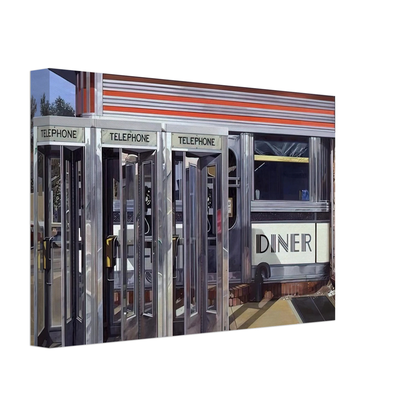 Richard Estes - DINER 1971 Canvas - 40x60 cm / 16x24 inches-canvas
