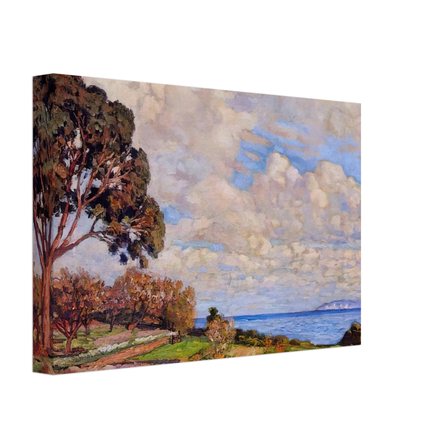 Theo van Rysselberghe - LARGE TREE NEAR THE SEA 1919 Canvas - 40x60 cm / 16x24 inches-canvas