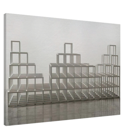 Sol LeWitt - Structure with Three Towers Canvas - 20x30 cm / 8x12 inches-canvas