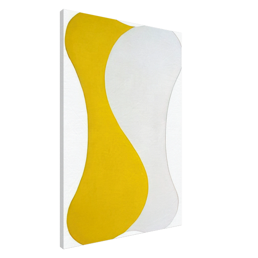 Leon Polk Smith - Yellow White [Sun] - 1959 Canvas - 20x30 cm / 8x12 inches-canvas