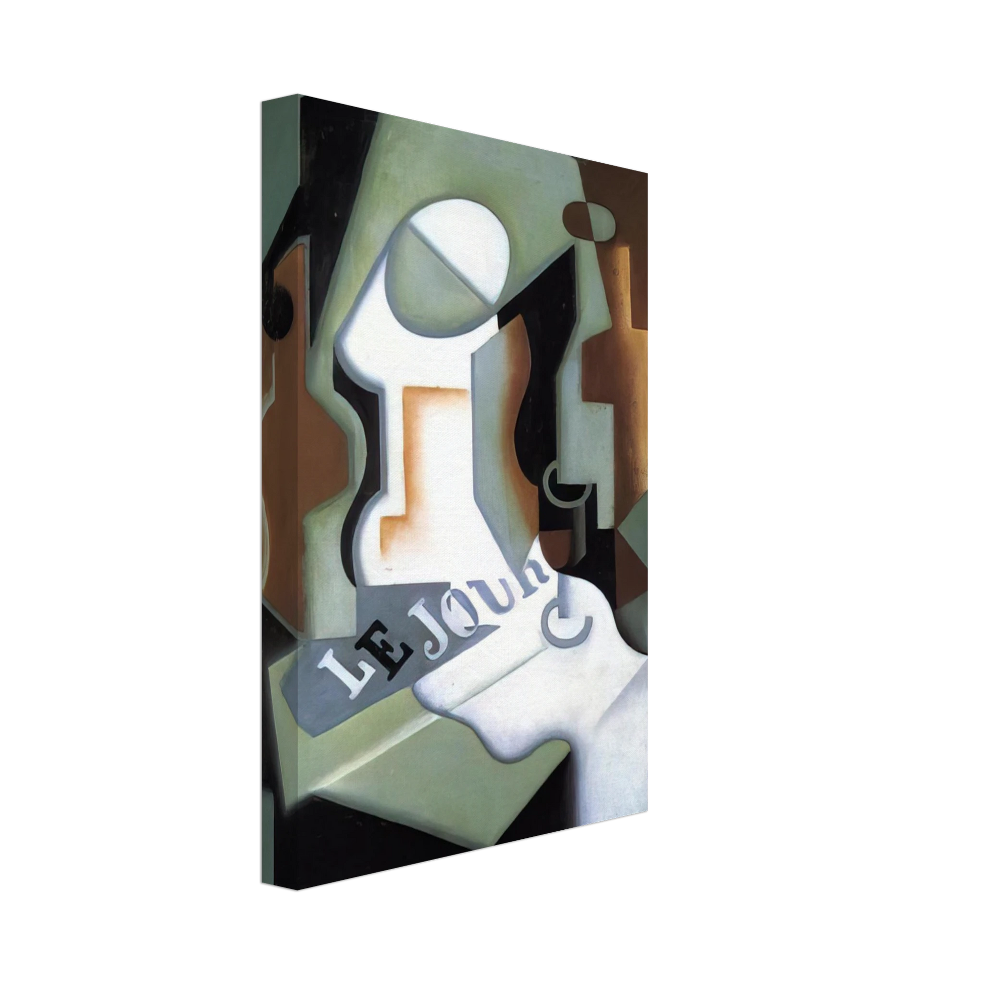 Juan Gris - BOTTLE AND FRUIT DISH Canvas - 40x60 cm / 16x24 inches-canvas