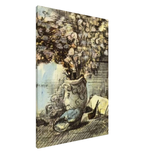 Vincent van Gogh - Honesty in a Vase Canvas - 20x30 cm / 8x12 inches-canvas