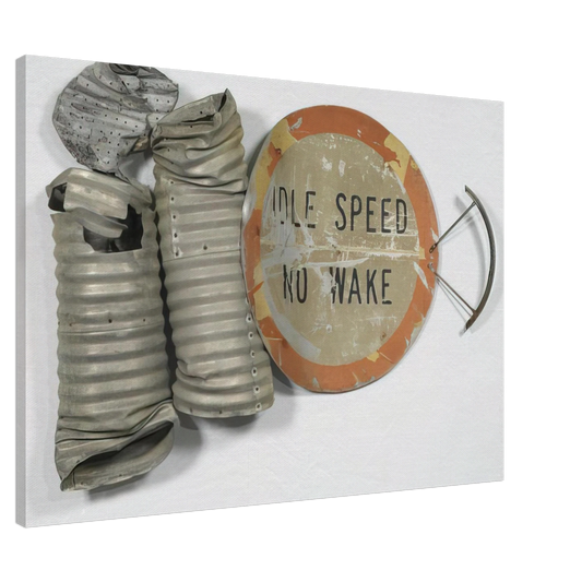 Robert Rauschenberg - NO WAKE GLUT 1986 Canvas - 20x30 cm / 8x12 inches-canvas