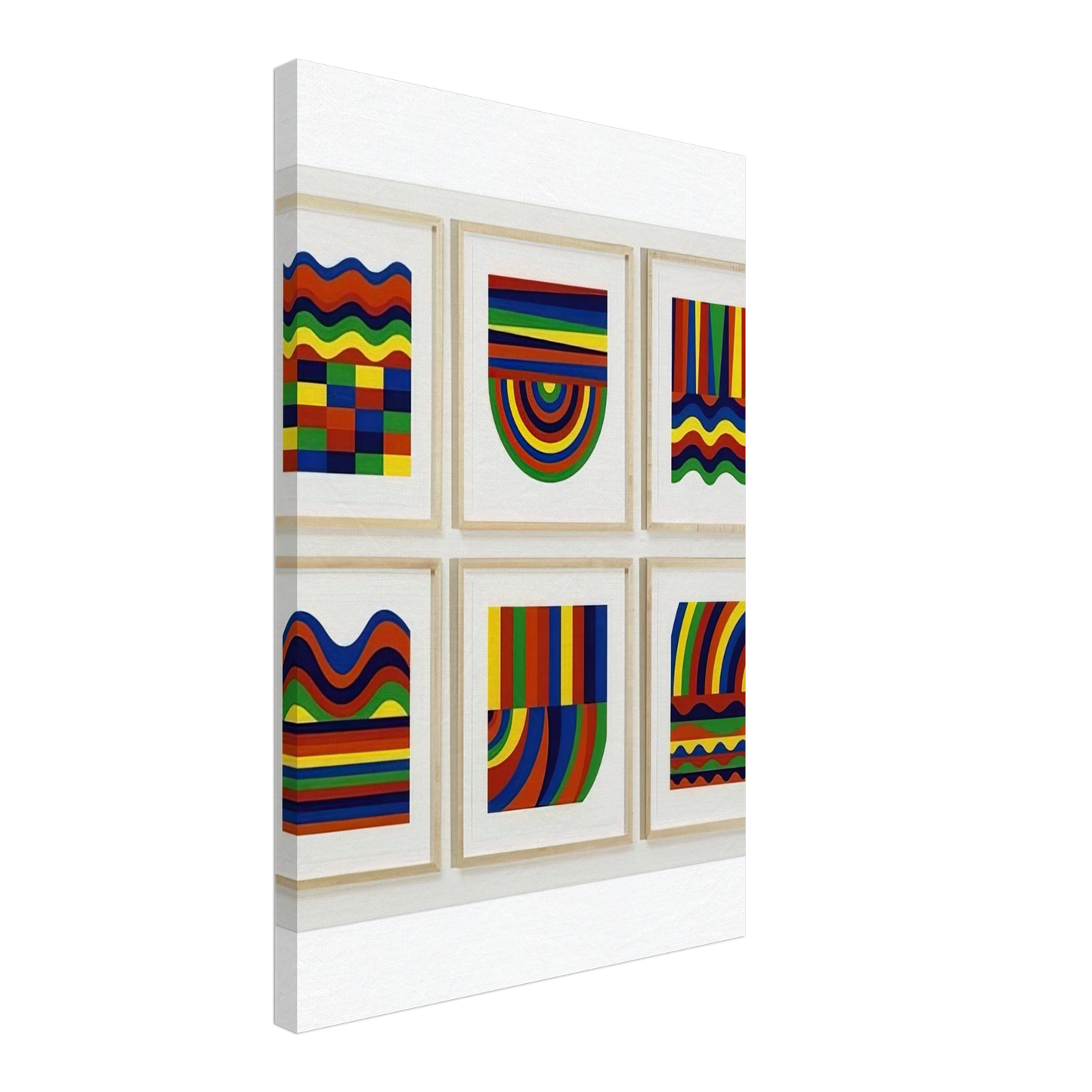 Sol LeWitt - Arcs and Bands in Colors Canvas - 70x100 cm / 28x40 inches-canvas