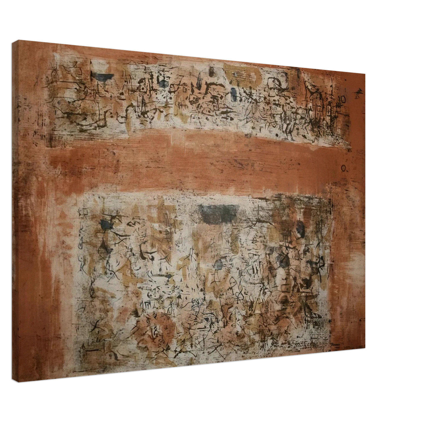 Zao Wou-Ki - ENTRE DEUX VILLES 1955 Canvas - 20x30 cm / 8x12 inches-canvas