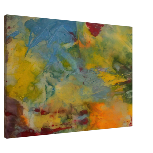 Sam Gilliam - Blue Swirl Canvas - 20x30 cm / 8x12 inches-canvas