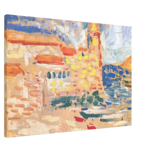 Henri Matisse - VIEW OF COLLIOURE WITH CHURCH 1905 Canvas - 20x30 cm / 8x12 inches-canvas