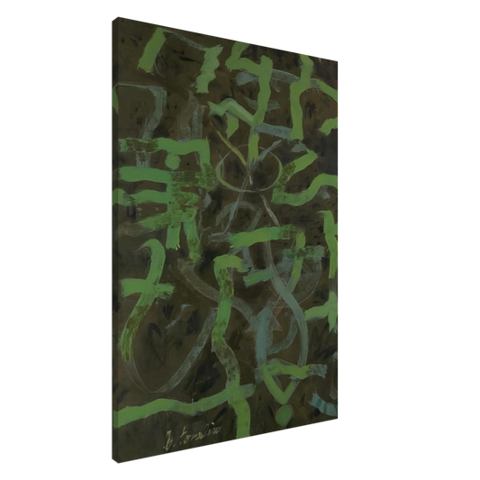 Bradley Walker Tomlin - Green - 1948 Canvas - 20x30 cm / 8x12 inches-canvas