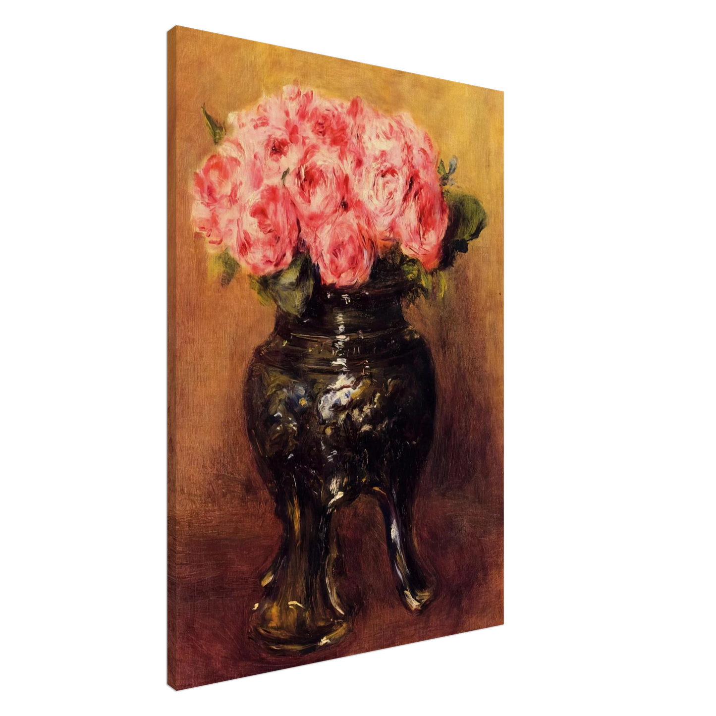 Pierre-Auguste Renoir - Roses in a China Vase Canvas - 20x30 cm / 8x12 inches-canvas