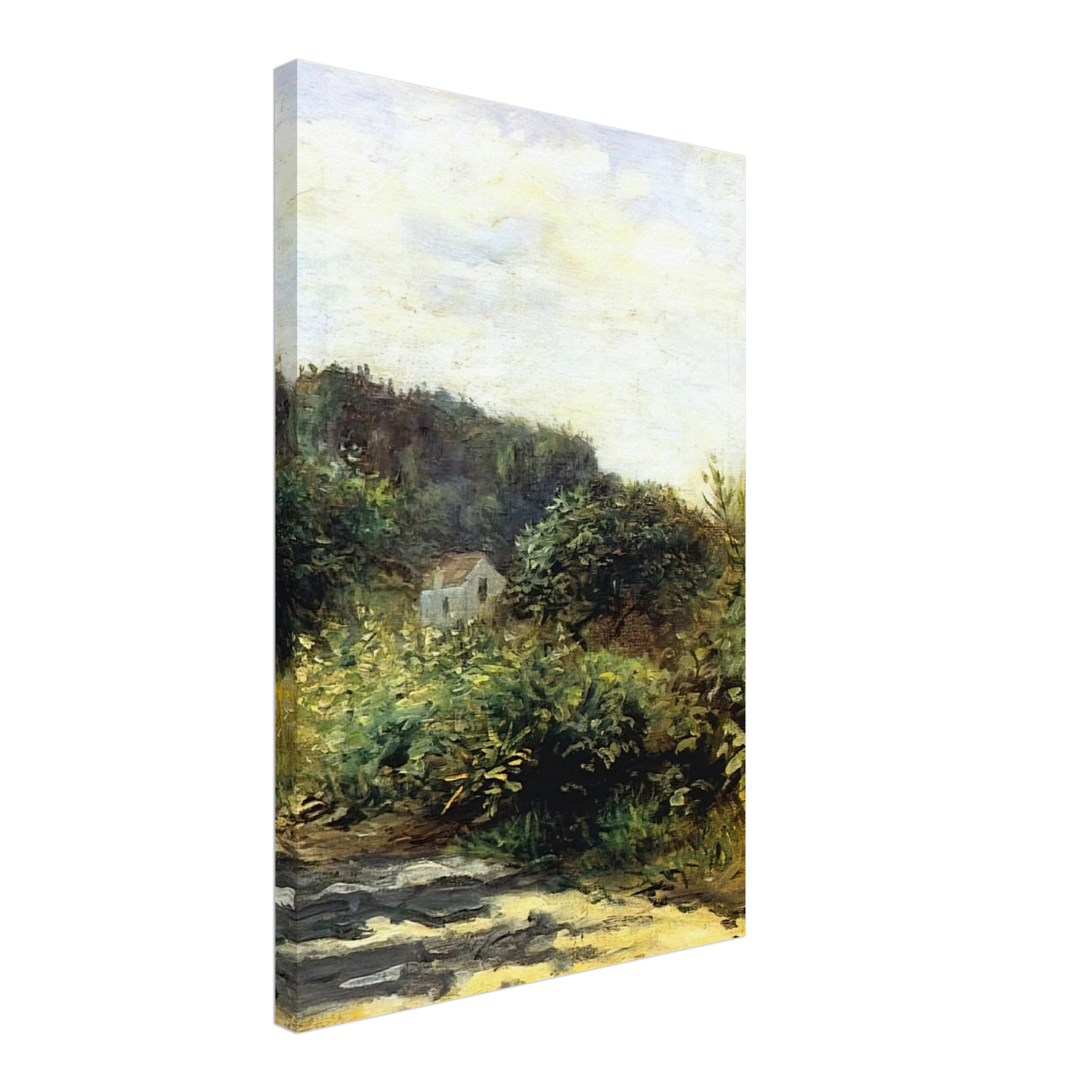 Pierre-Auguste Renoir - A Road in Louveciennes Canvas - 70x100 cm / 28x40 inches-canvas