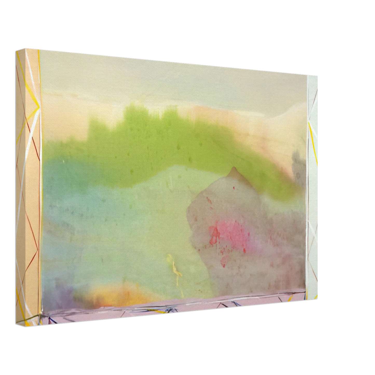 Ronnie Landfield - A Vision - 1988 Canvas - 40x60 cm / 16x24 inches-canvas