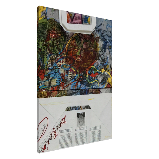 Dieter Roth - Untitled Migros - 1988 Canvas - 20x30 cm / 8x12 inches-canvas