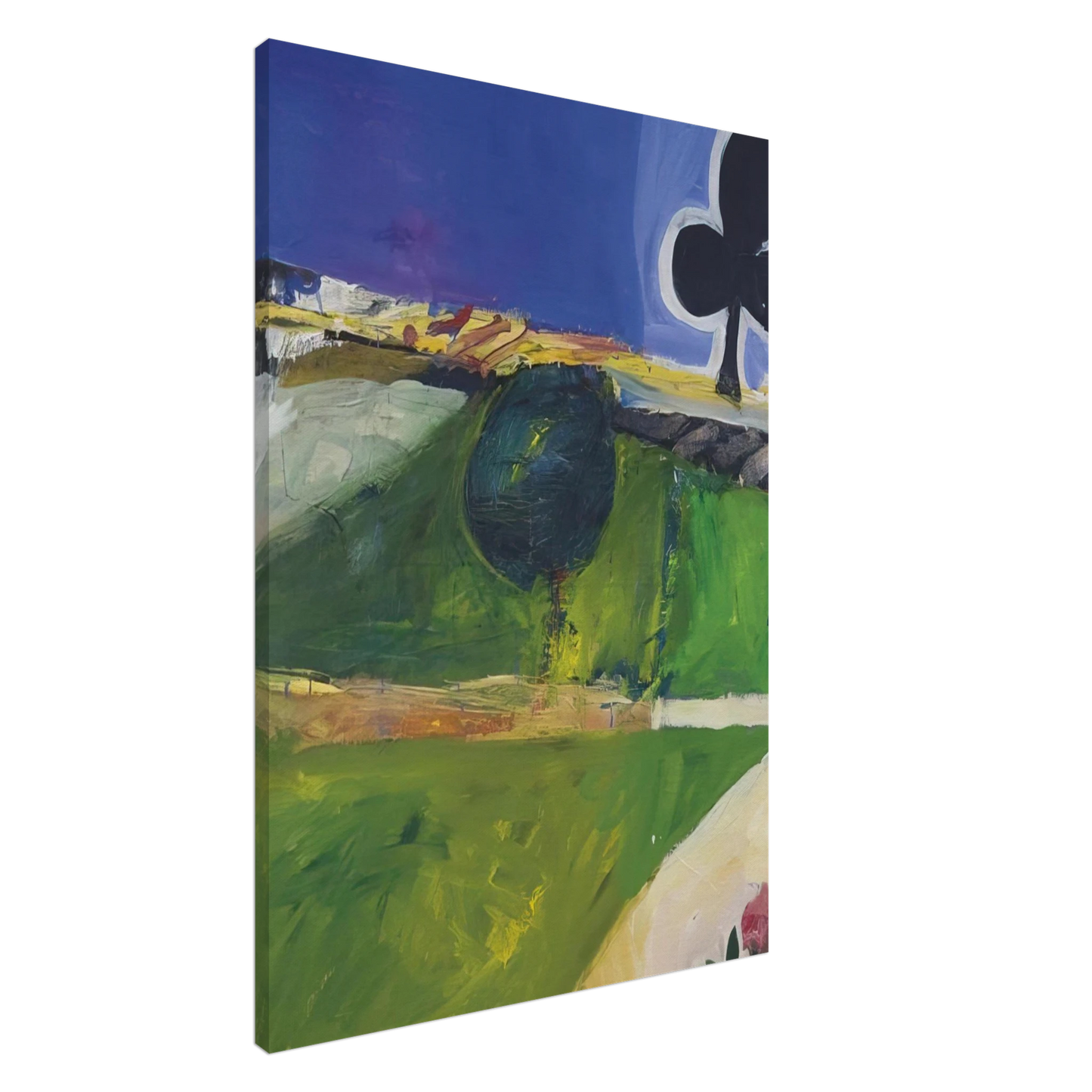 Richard Diebenkorn - Landscape with Figure Canvas - 20x30 cm / 8x12 inches-canvas