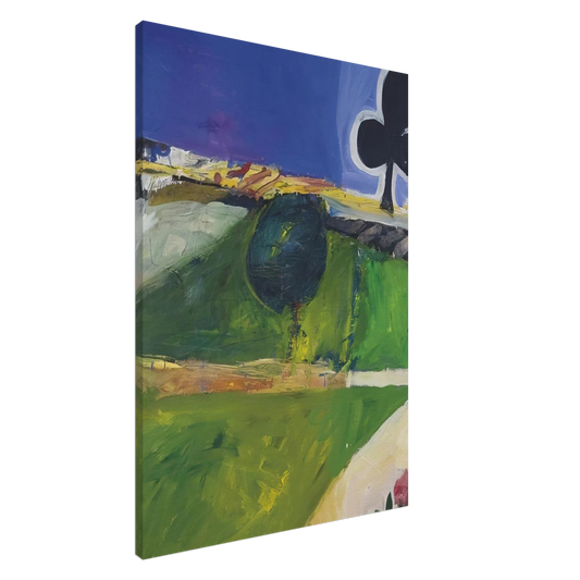 Richard Diebenkorn - Landscape with Figure Canvas - 20x30 cm / 8x12 inches-canvas