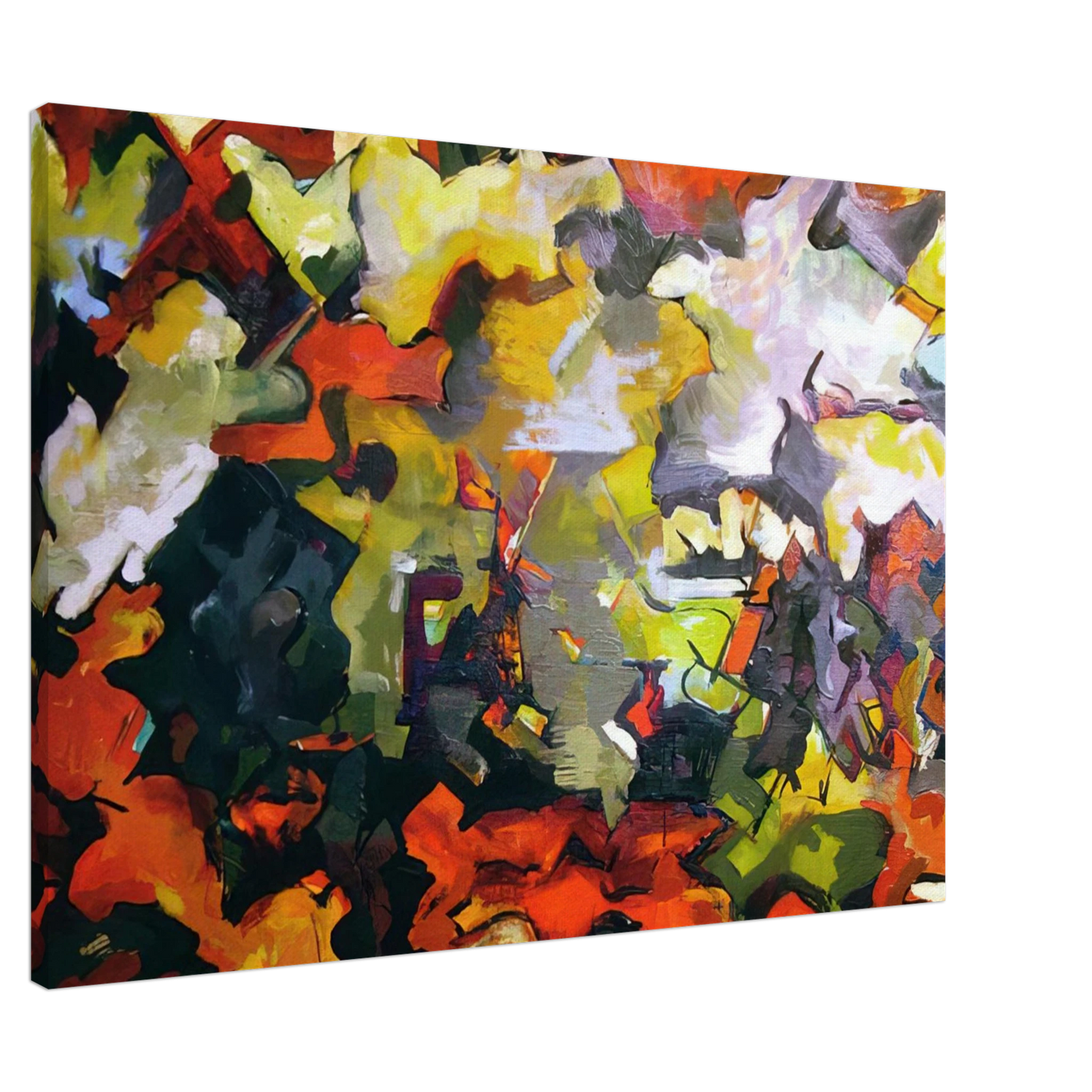 Audrey Flack - ABSTRACT LANDSCAPE 1950 Canvas - 20x30 cm / 8x12 inches-canvas