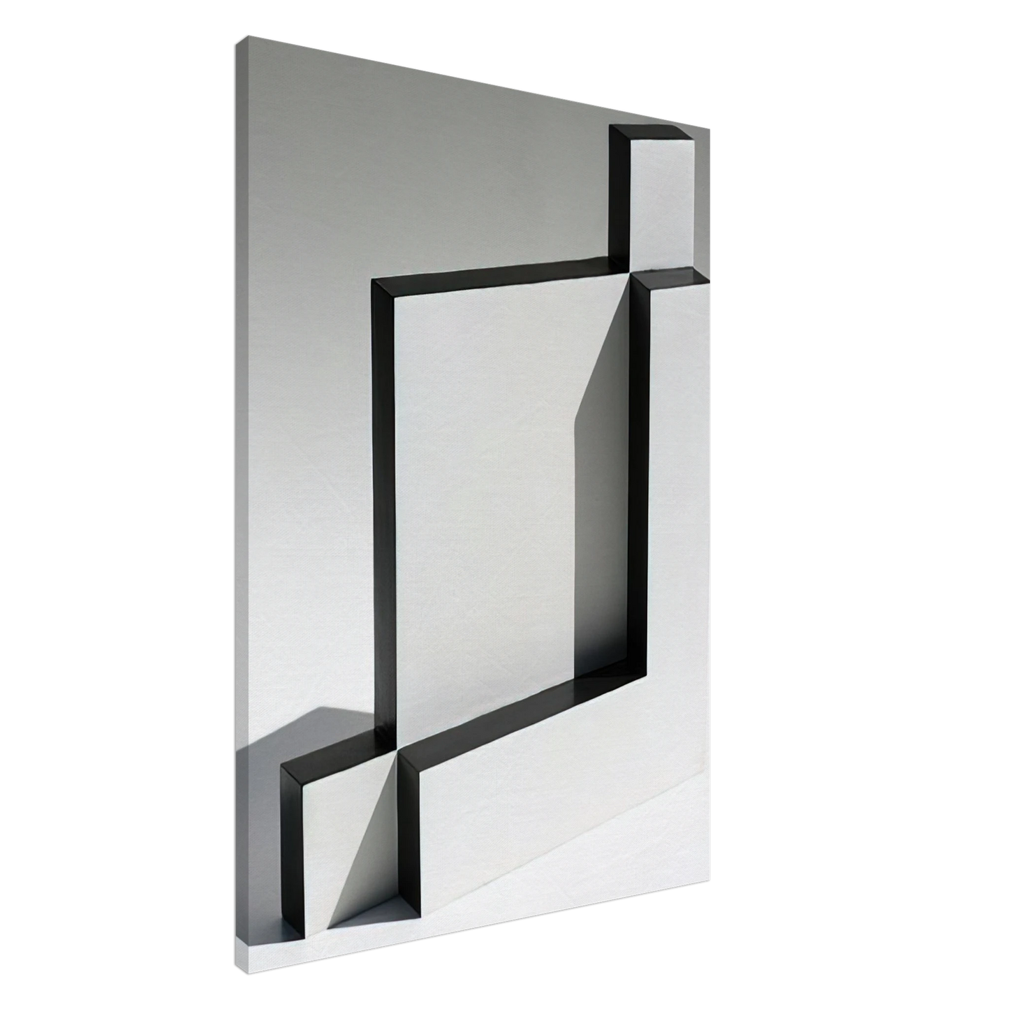 Lygia Pape - White and Black Sculpture - 1965 Canvas - 20x30 cm / 8x12 inches-canvas