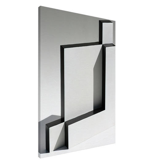 Lygia Pape - White and Black Sculpture - 1965 Canvas - 20x30 cm / 8x12 inches-canvas