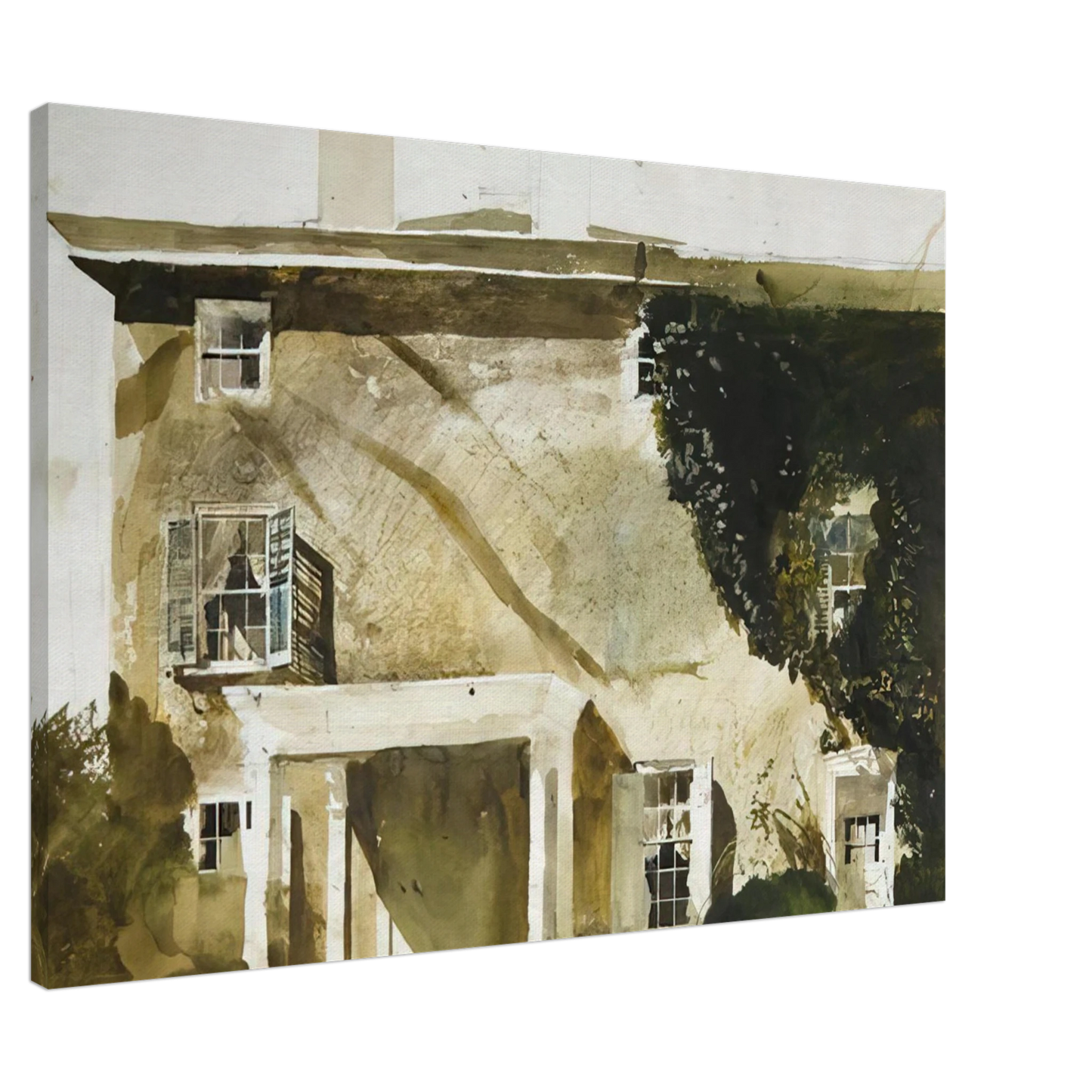 Andrew Wyeth - THE HATTON HOUSE 1967 Canvas - 20x30 cm / 8x12 inches-canvas