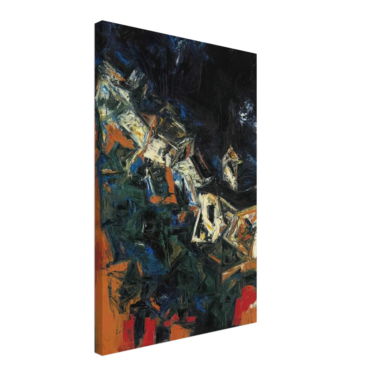S. H. Raza - Clocher du Village - 1958 Canvas - 70x100 cm / 28x40 inches-canvas