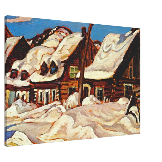 A.Y. Jackson - Houses, St. Urbain - 1934 Canvas - 20x30 cm / 8x12 inches-canvas