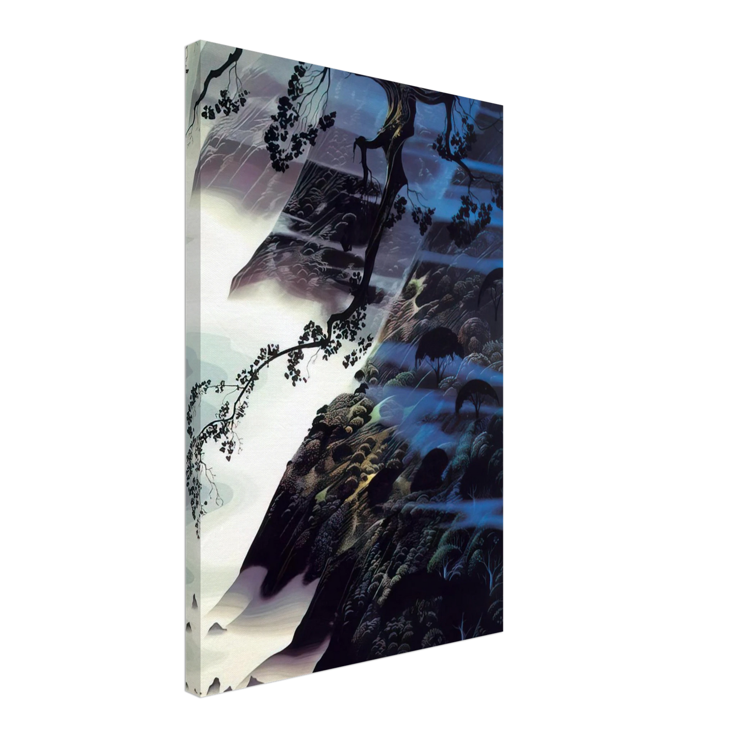 Eyvind Earle - Sea Wind and Fog Canvas - 40x60 cm / 16x24 inches-canvas