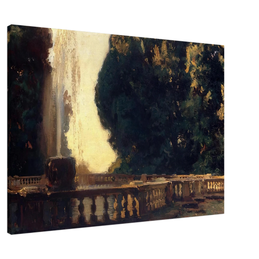 John Singer Sargent - Villa Torlonia, Fountain Canvas - 20x30 cm / 8x12 inches-canvas