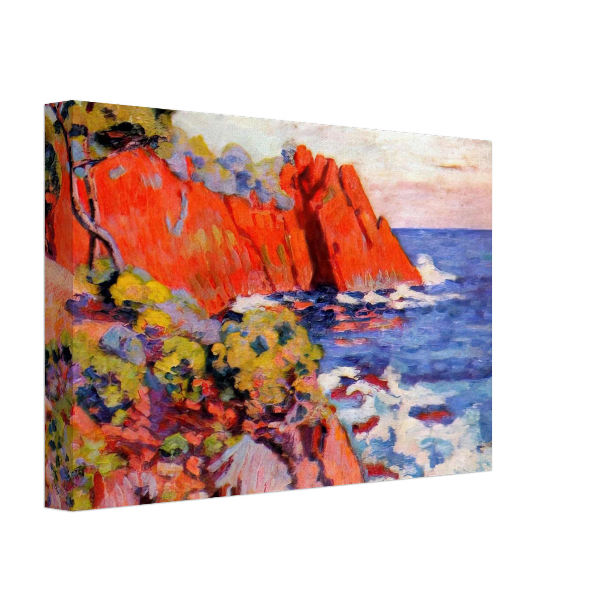 Armand Guillaumin - Rochers sur la Cote a Agay - 1907 Canvas - 70x100 cm / 28x40 inches-canvas