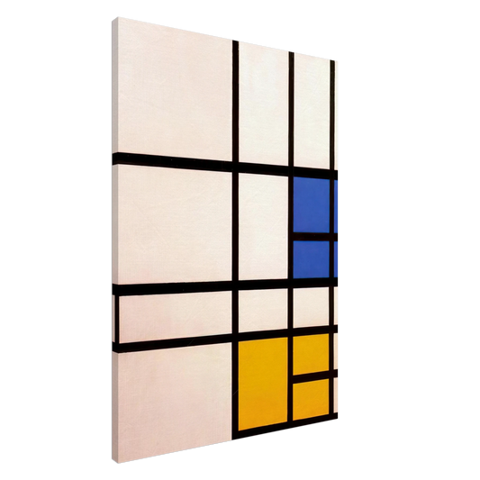 Piet Mondrian - Composition N. 11 London with Blue, Red and Yellow Canvas - 20x30 cm / 8x12 inches-canvas