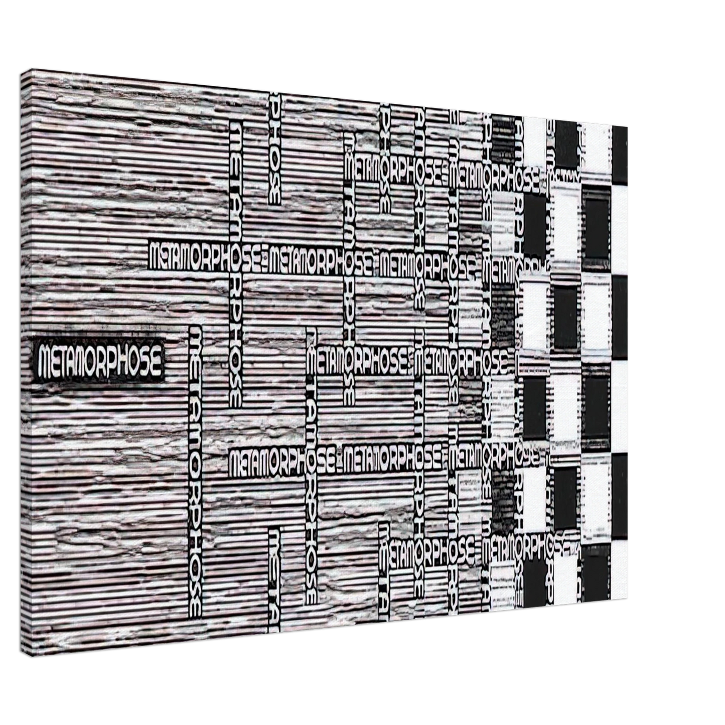 MC Escher - METAMORPHOSIS II EXCERPT 1 Canvas - 20x30 cm / 8x12 inches-canvas