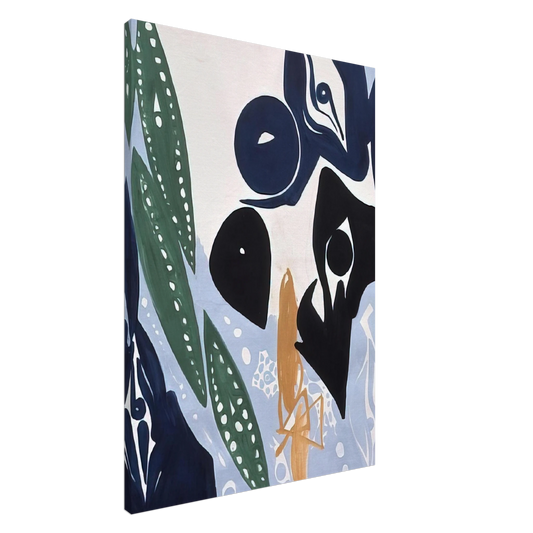 Ernst Wilhelm Nay - Hellblau im Licht - 1965 Canvas - 20x30 cm / 8x12 inches-canvas