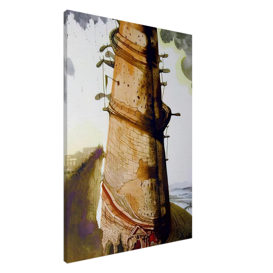 Salvador Dali - TURRIS BABEL 1967 Canvas - 20x30 cm / 8x12 inches-canvas