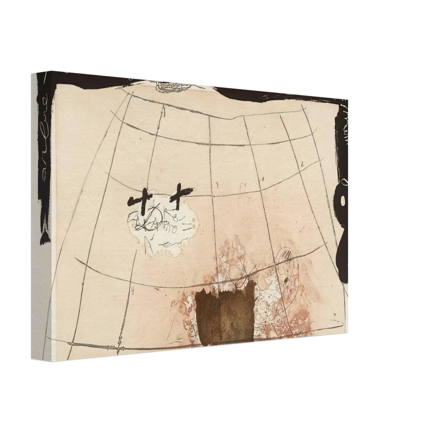 Antoni Tapies - CARTOGRAPHY 1976 Canvas - 70x100 cm / 28x40 inches-canvas
