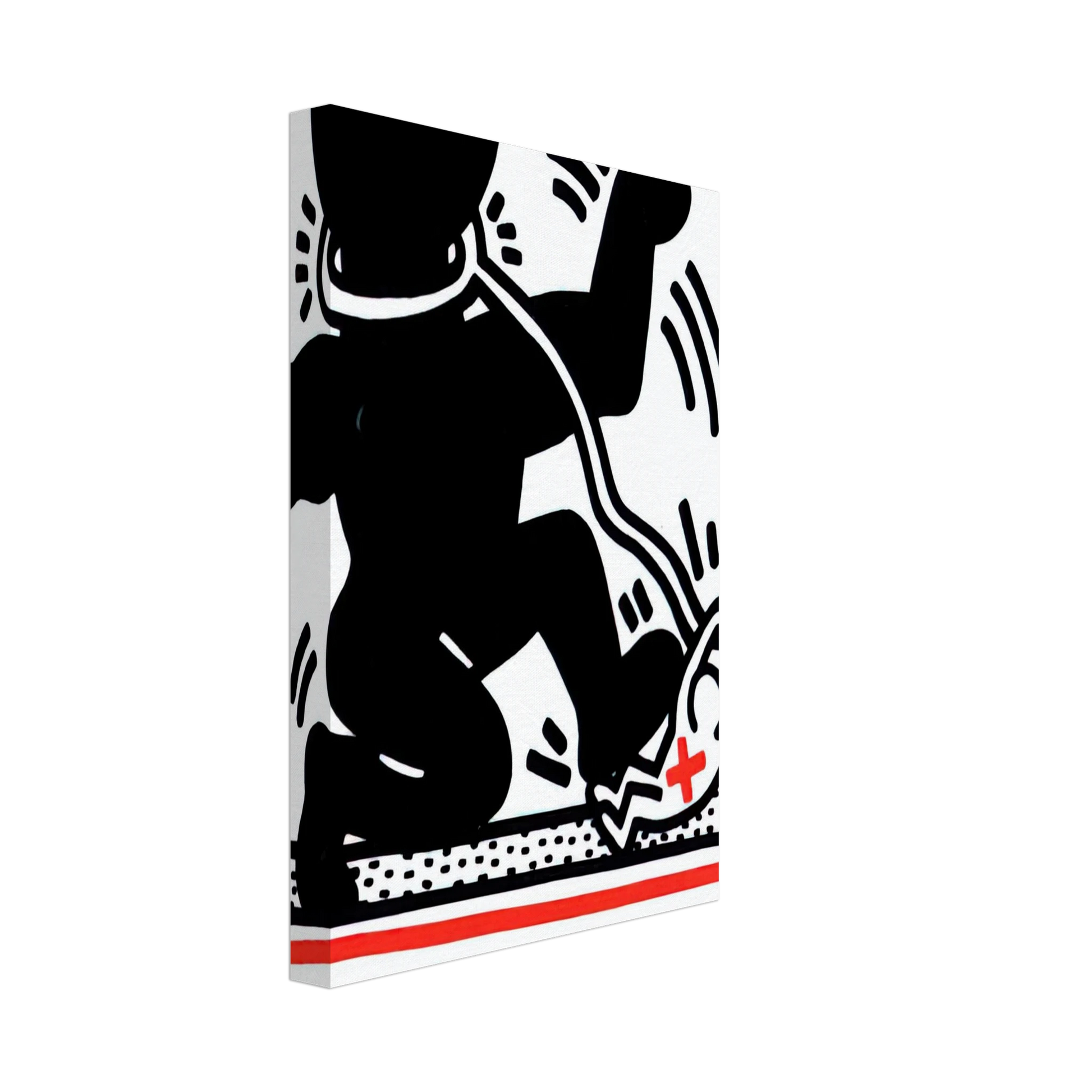 Keith Haring - FREE SOUTH AFRICA 1985 Canvas - 40x60 cm / 16x24 inches-canvas