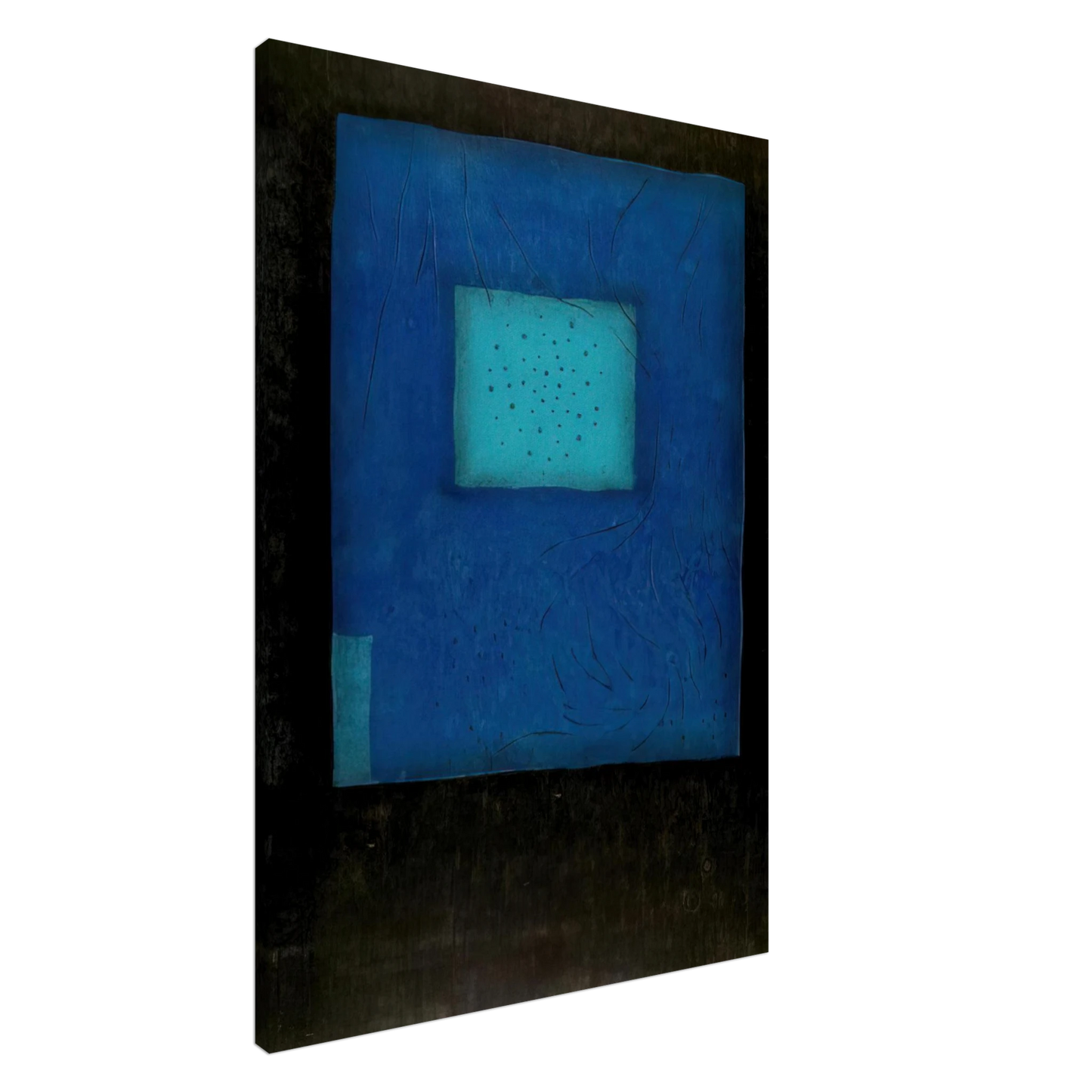 Hiroyuki Tajima - Nostalgia in Blue - 1968 Canvas - 20x30 cm / 8x12 inches-canvas