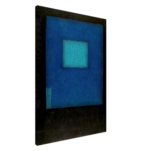 Hiroyuki Tajima - Nostalgia in Blue - 1968 Canvas - 20x30 cm / 8x12 inches-canvas