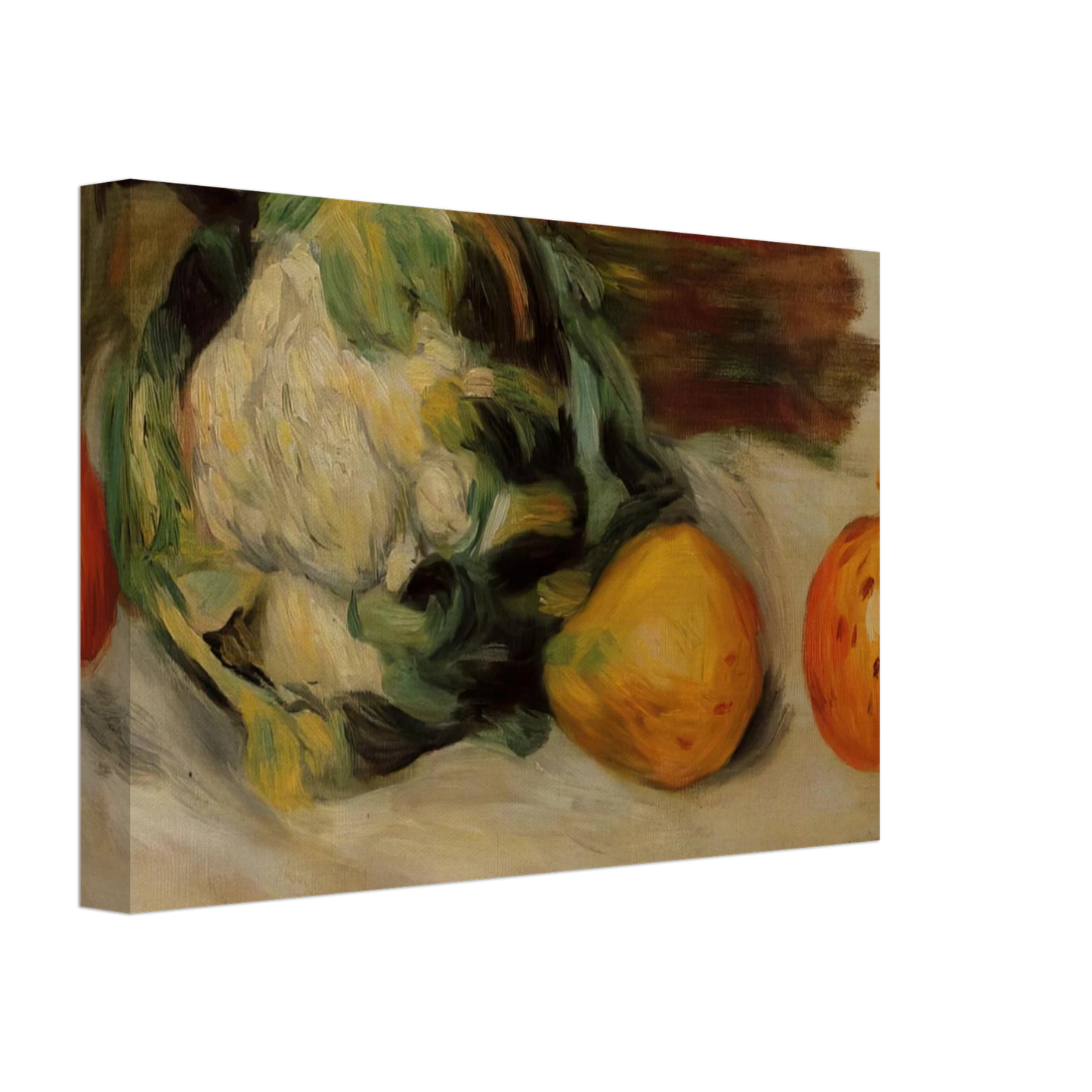 Pierre-Auguste Renoir - Cauliflower and Pomegranates Canvas - 40x60 cm / 16x24 inches-canvas