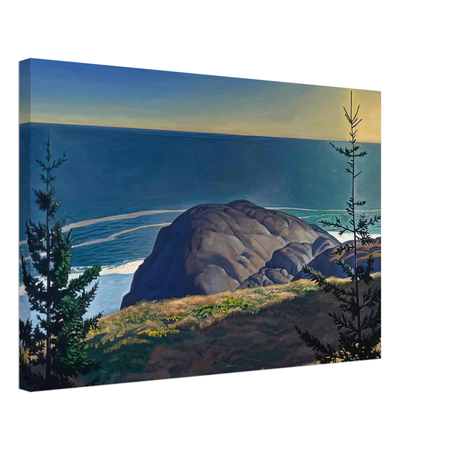 Rockwell Kent - Young Spruces, Maine Coast Canvas - 40x60 cm / 16x24 inches-canvas