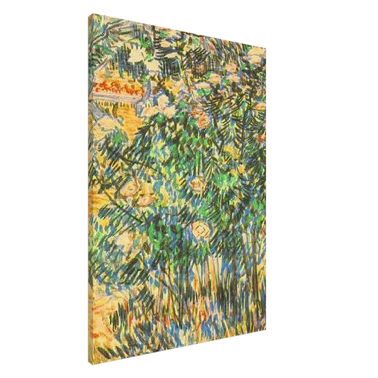 Vincent van Gogh - Flowering Shrubs Canvas - 20x30 cm / 8x12 inches-canvas