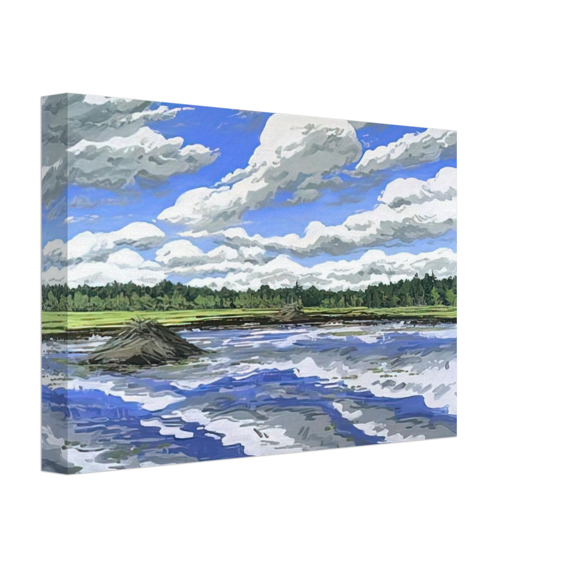 Neil Welliver - Big Flowage - 1979 Canvas - 70x100 cm / 28x40 inches-canvas