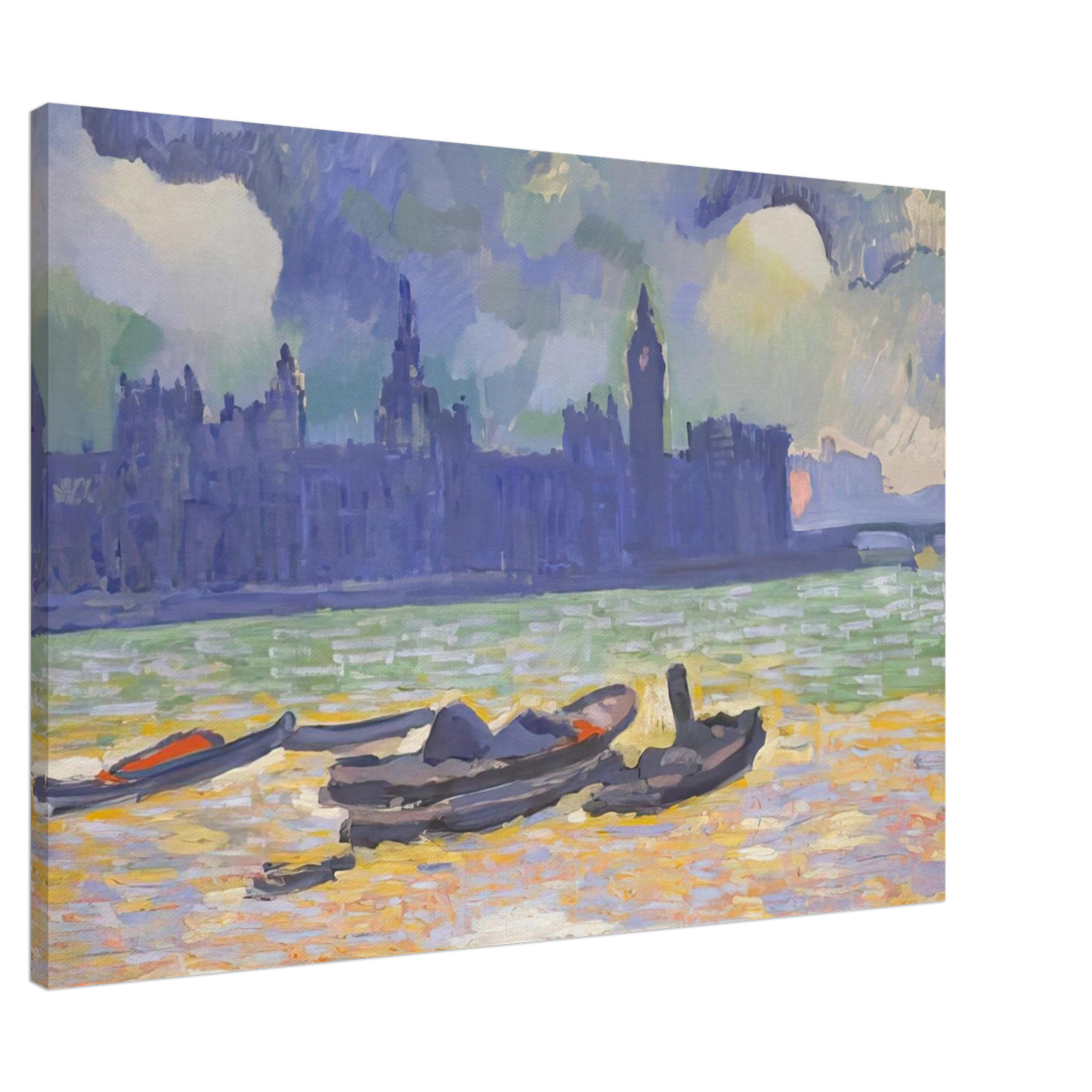 Andre Derain - THE PALACE OF WESTMINSTER 1907 0 Canvas - 20x30 cm / 8x12 inches-canvas