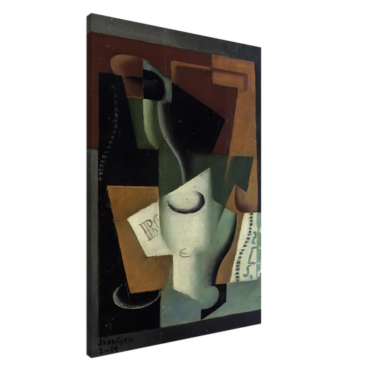 Juan Gris - GLASS AND BOTTLE Canvas - 20x30 cm / 8x12 inches-canvas