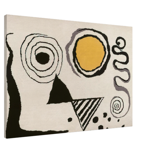 Alexander Calder - CERCLE JAUNE 1953 Canvas - 20x30 cm / 8x12 inches-canvas